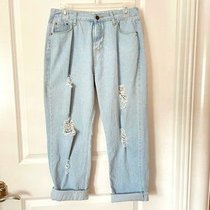 Distressed Light Blue Jeans